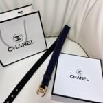 CHANEL Pre-Owned 1990s CC Turn-lock denim belt - Image 9
