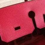 Premium Red Fake Hermes Birkin 30cm High Quality Handbag - Image 5