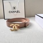 Chanel CC logo leather belt - Image 4