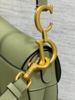 Dior Saddle Bag with Strap Imitation in Ethereal Green Grained Calfskin - Image 8