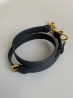 Dior Saddle Bag with Strap Fake in Black Grained Calfskin - Image 10