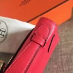 Hermes Red Epsom Fake Designer Kelly Pochette Classic Purse - Image 8