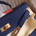Sapphire Clemence Replica Hermes Kelly Retourne 32cm Deluxe Handbag - Image 4