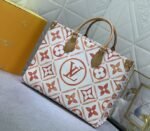 Louis Vuitton LV By The Pool Monogram Tiles Canvas Onthego MM Tote In Coral - Image 2