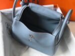 Replica Hermes Lindy 26cm handbag in blue lin - Image 2