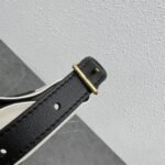 Top Quality Fake Celine Small Bucket Cuir Triomphe In White Textile - Image 6