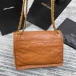 Fake Saint Laurent Niki Medium Chain Bag Brown - Image 3