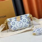 Louis Vuitton LV By The Pool Monogram Tiles Canvas Multi Pochette Accessoires In Lagoon Blue