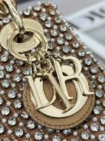 Dior Lady Dior Mini Chain Bag Replica in Square with Strass and Beads - Image 2