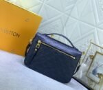 LV Monogram Empreinte Leather Metis In Navy Blue - Image 3