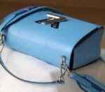 Louis Vuitton Epi Leather Twist MM Bag With Jacquard Strap In Bleuet Blue - Image 5