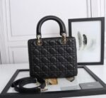 Dior Lady Dior Medium Bag Replica in Black - Image 8