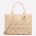 Dior Medium Book Tote Bag Fake with Strap in Beige