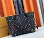 Louis Vuitton X TM Multicolored Neverfull MM In Black - Image 5