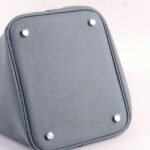 Blue lin knockoff Hermes Picotin Lock handbag - Image 3