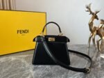 Top Quality Replica Fendi Peekaboo ISeeU Petite Bag In Black Nappa Leather - Image 10
