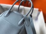 Replica Hermes Lindy 26cm handbag in blue lin - Image 6