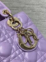 Dior Small Lady Dior Bag Fake in Lilas Lambskin with Resin Charms - Image 8