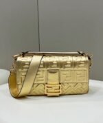 Top Quality Replica Fendi Large Baguette Bag In Gold FF - Image 10