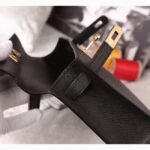 Black Epsom Knockoff Hermes Kelly 20cm Classic Handbag - Image 2