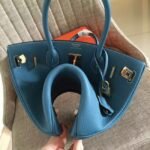 Blue Jean Replica Luxury Hermes Birkin 35cm Tote - Image 4