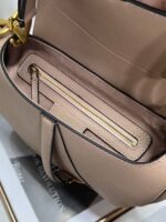 Dior Saddle Bag with Strap Faux in Warm Taupe Grained Calfskin - Image 2