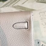 Gris Asphalt Clemence Replica High Quality Hermes Kelly Ado PM Bag - Image 7