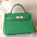 Bamboo Epsom Knockoff Hermes Kelly 20cm Chic Handbag