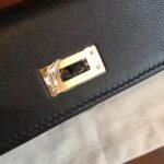 Black Swift Fake Hermes Kelly Cut Clutch Elegant Clutch - Image 4