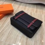 Black Knockoff Hermes Bicolor Steve Messenger Bag - Image 2