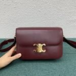 Top Quality Replica Celine Triomphe Medium Bag In Bordeaux - Image 11
