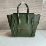 Celine Micro Luggage Tote Bag Knockoff in Khaki Green - Image 5