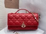 Dior Miss Dior Mini Bag Knockoff in Red Cannage Lambskin - Image 6