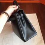 So Black Imitation Hermes Kelly Retourne 32cm French Style Bag - Image 3
