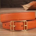 Orange cape cod 32 reversible AAA fake Hermes belt