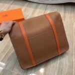 Brown Bicolor Knockoff Hermes Steve Messenger Bag - Image 5