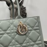 Dior Medium Book Tote Bag Replica with Strap in Grey - Image 5