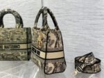 Dior Lady D-Lite Medium Bag Faux in Brown Toile de Jouy Embroidery - Image 2