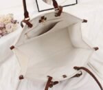 Louis Vuitton Monogram Empreinte Giant Onthego GM Tote In Cream – Brown - Image 5