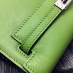 Green Swift Leather Top Replica Hermes Kelly Danse Convertible Bag - Image 6