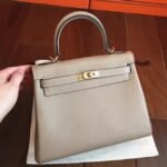 Grey Clemence Knockoff Hermes Kelly 25cm Elegant Handbag