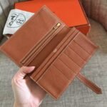 Brown Knockoff Designer Hermes Bearn Wallet - Image 2
