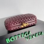 Fake Bottega Veneta Knot Minaudiere Clutch Bordeaux - Image 3