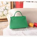 Bamboo Epsom Knockoff Hermes Kelly 20cm Chic Handbag - Image 5