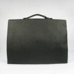 Black Calf Leather Replica Hermes Sac A Depeches 38cm Briefcase - Image 2