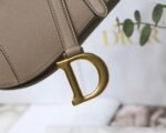 Dior Saddle Bag Fake in Warm Taupe Grained Calfskin - Image 7