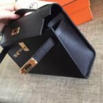 Black Swift Top Replica Luxury Hermes Kelly Pochette Minimalist Clutch - Image 6