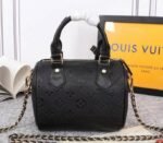 Louis Vuitton Monogram Empreinte Speedy BB Handbag In Black - Image 3
