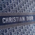 Dior Large Book Tote Bag Imitation in Denim Blue Dior Oblique Canvas - Image 4