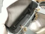 Dior Small Lady Dior Bag Replica in Grey Patent Cannage Calfskin - Image 7